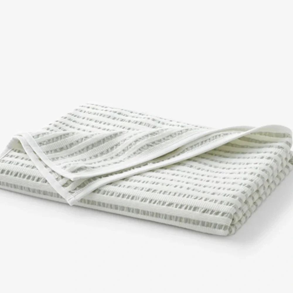 The Company Store Legends Hotel
Ruched Stripe Blanket- Full/Queen 
Taupe Sage